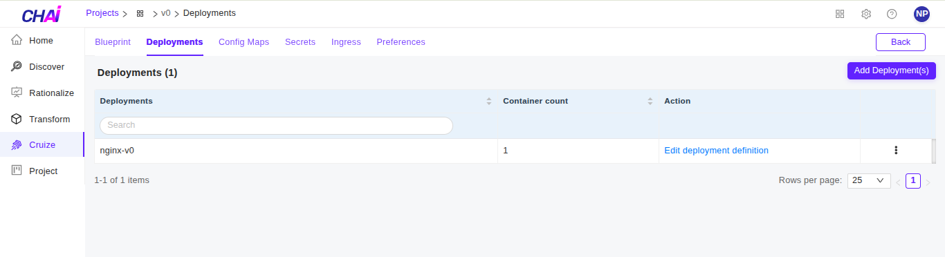 Cruize deployments
