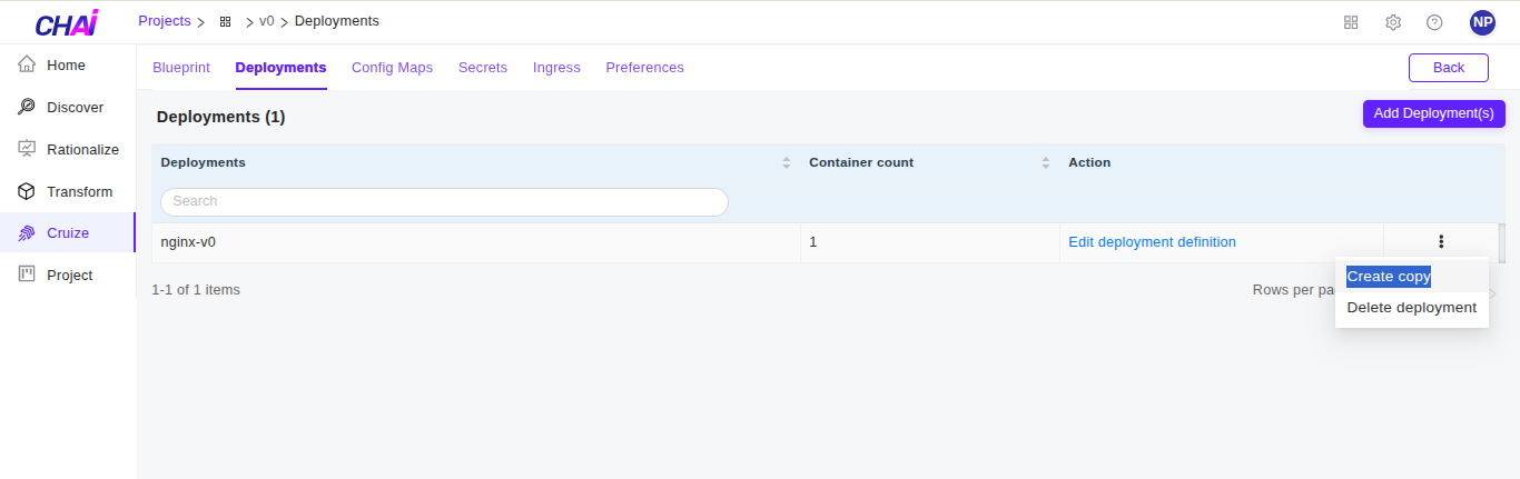 Cruize deployments