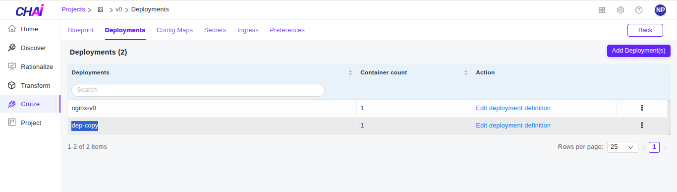 Cruize deployments