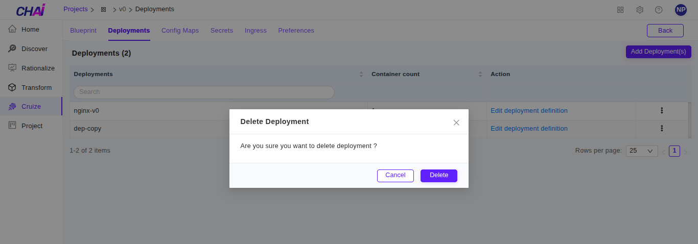 Cruize deployments