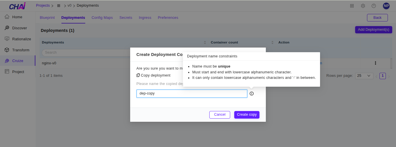 Cruize deployments