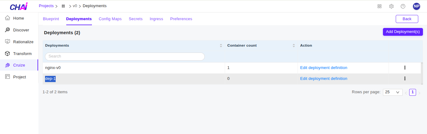 Cruize deployments