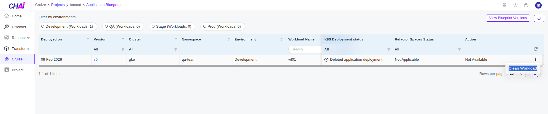 Clean Workload
