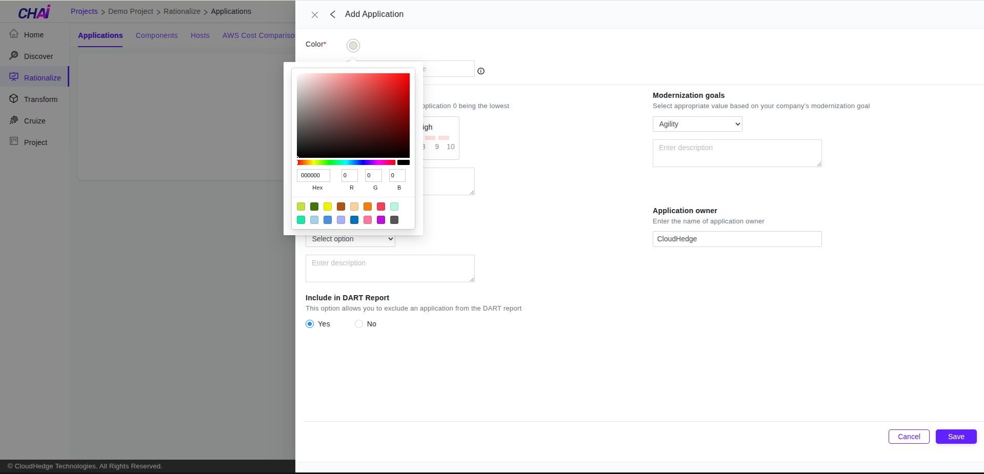Application Color