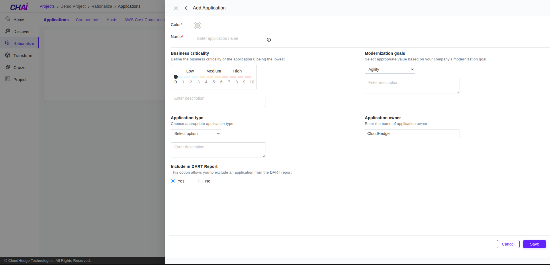 Create Application