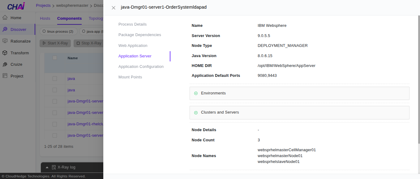Discover Application Server Details