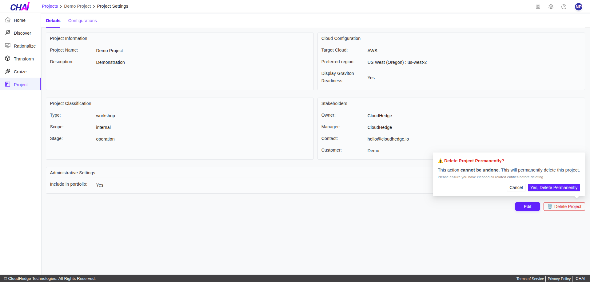 Project Settings