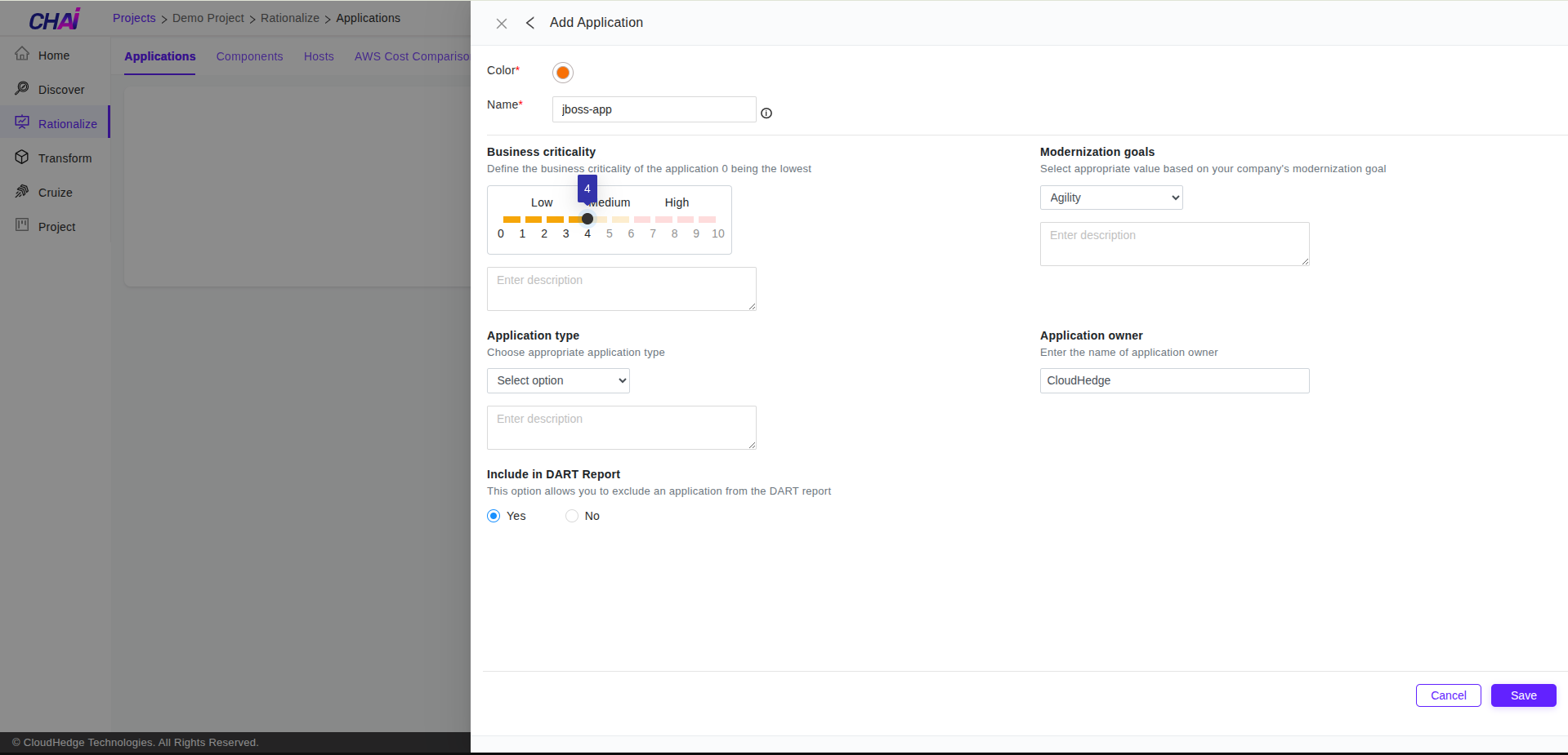 Application Business Criticality