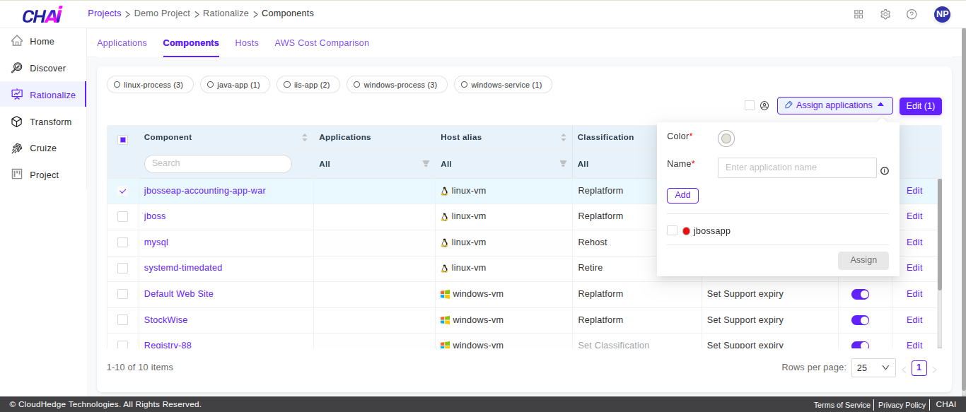 Click Assign Process