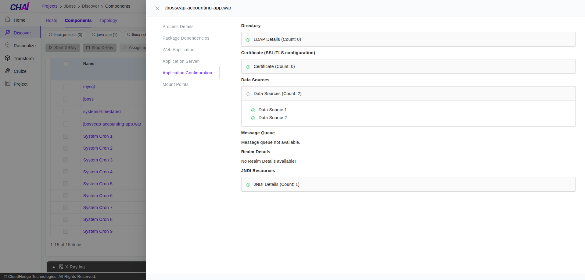 Discover JBoss Application Configuration Details