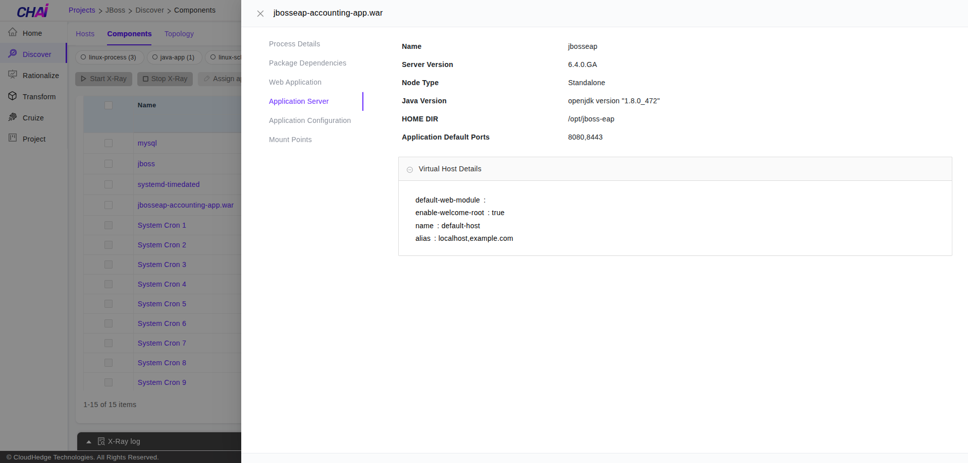 Discover Application Server Details