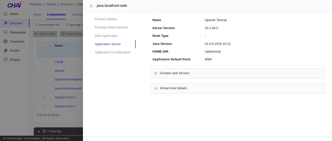 Discover Application Server Details