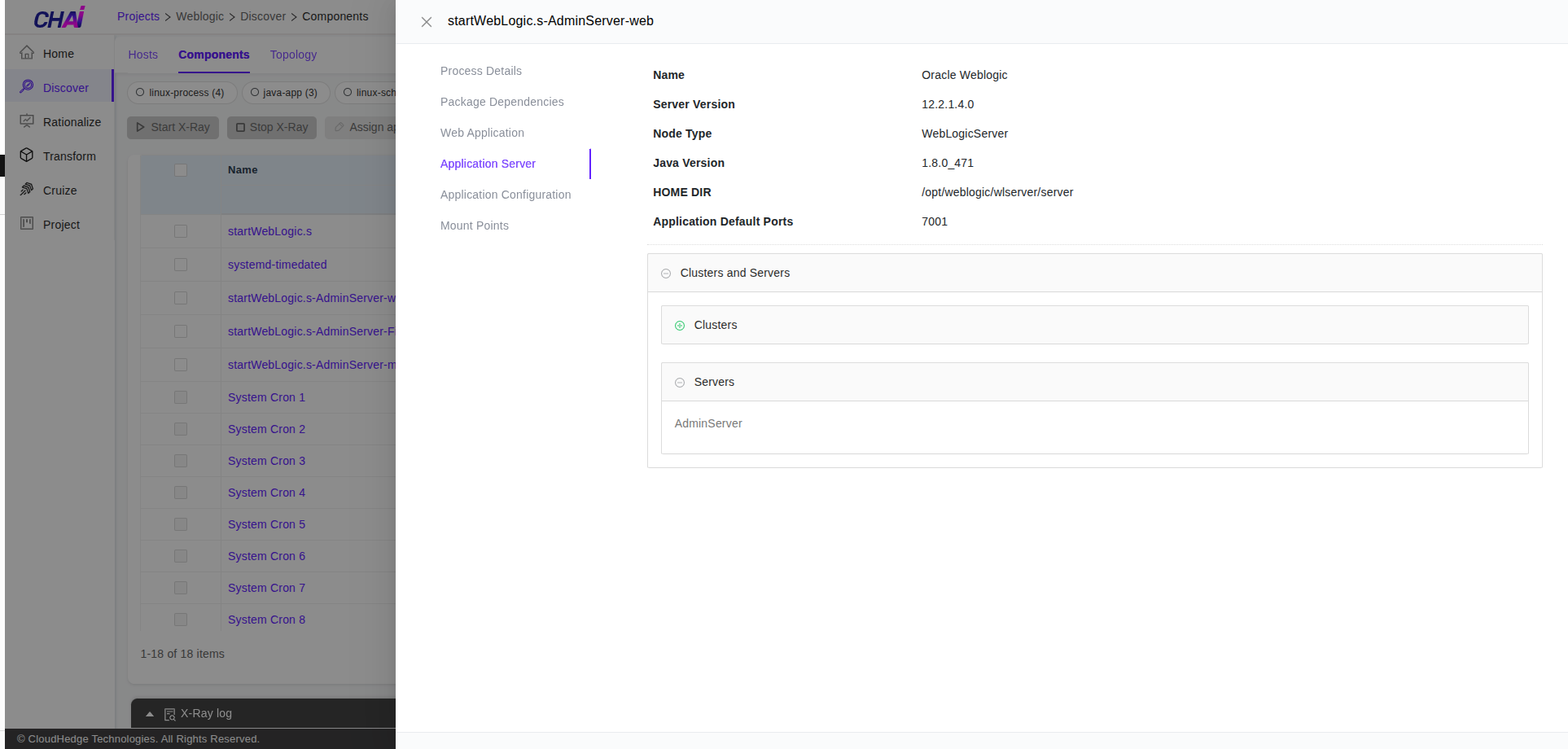 Discover Application Server Details