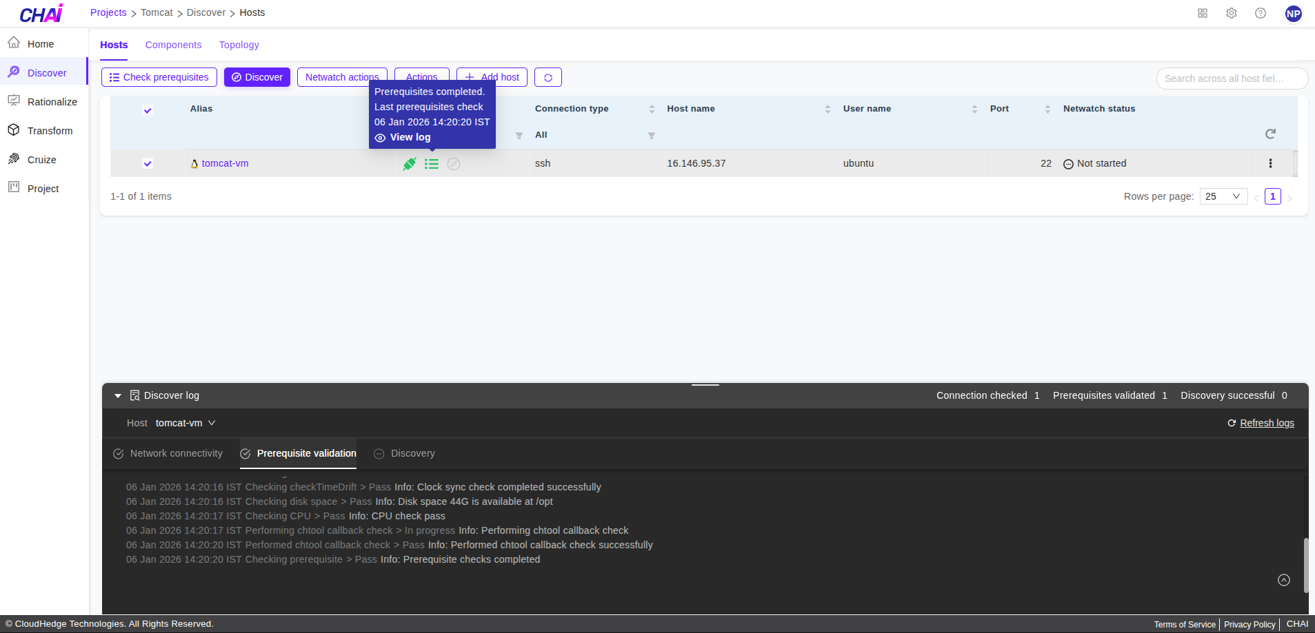 Check Prerequisites Status