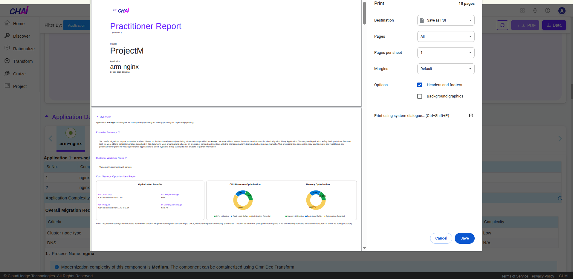 Browser Print Modal