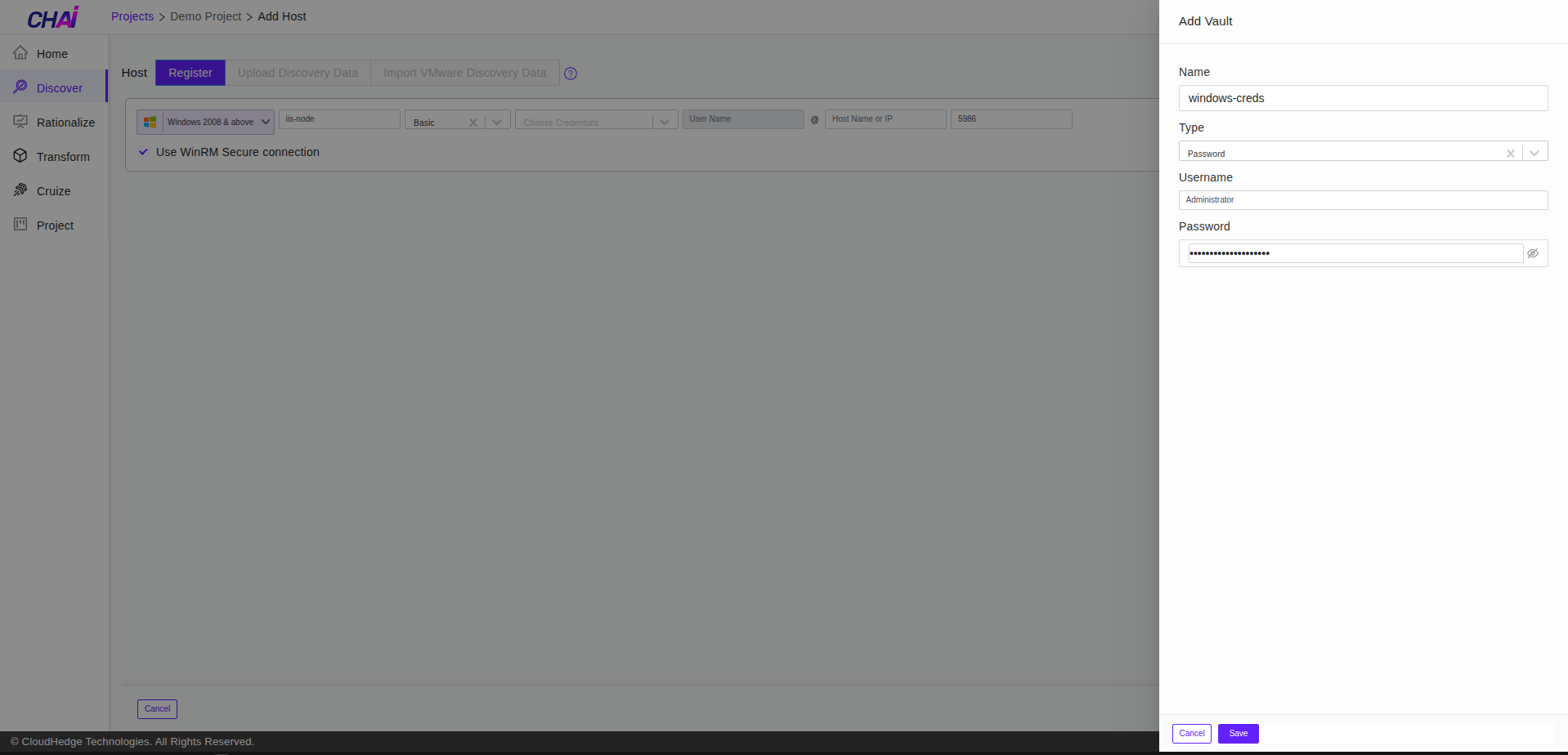 Add Vault