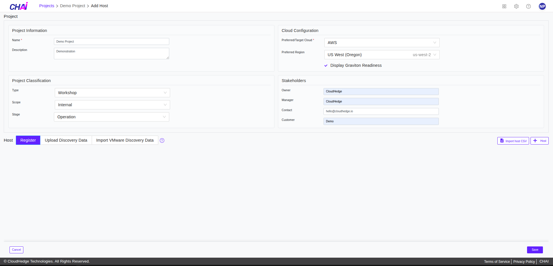 Host Input
