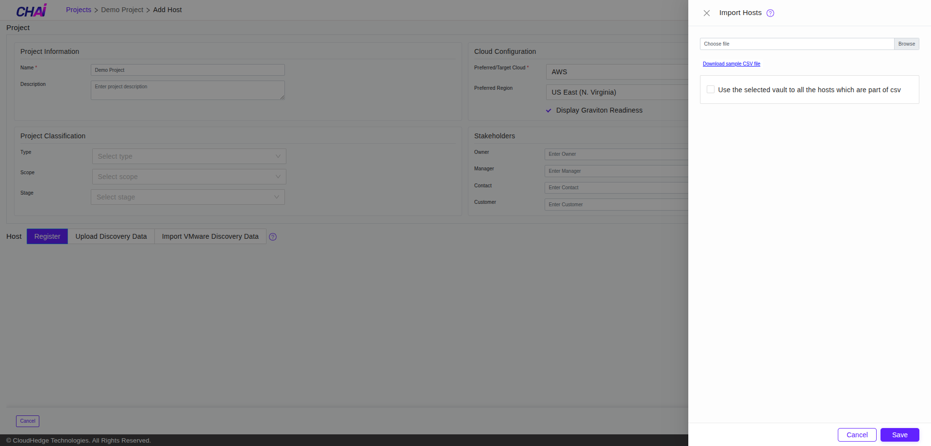 Import Host CSV