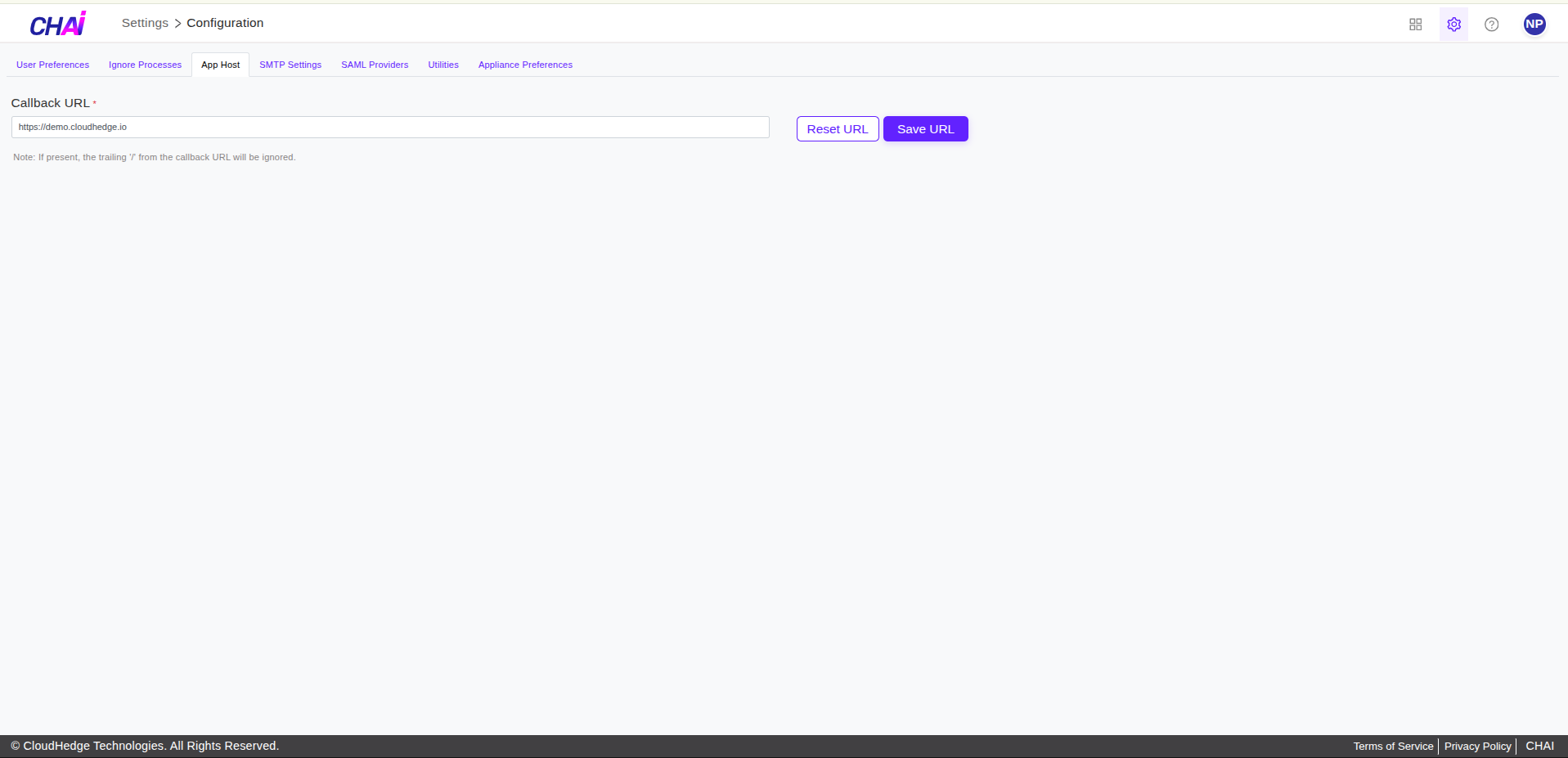 Host URL