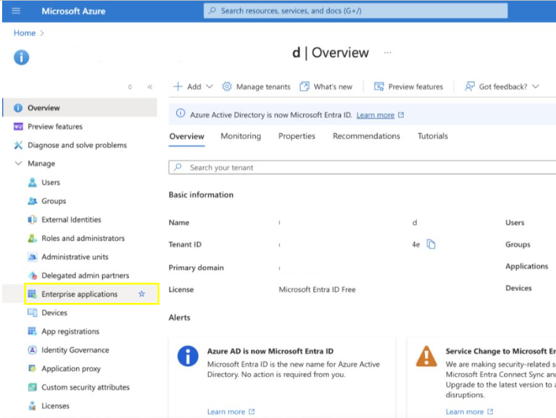 Azure Select Enterprise App