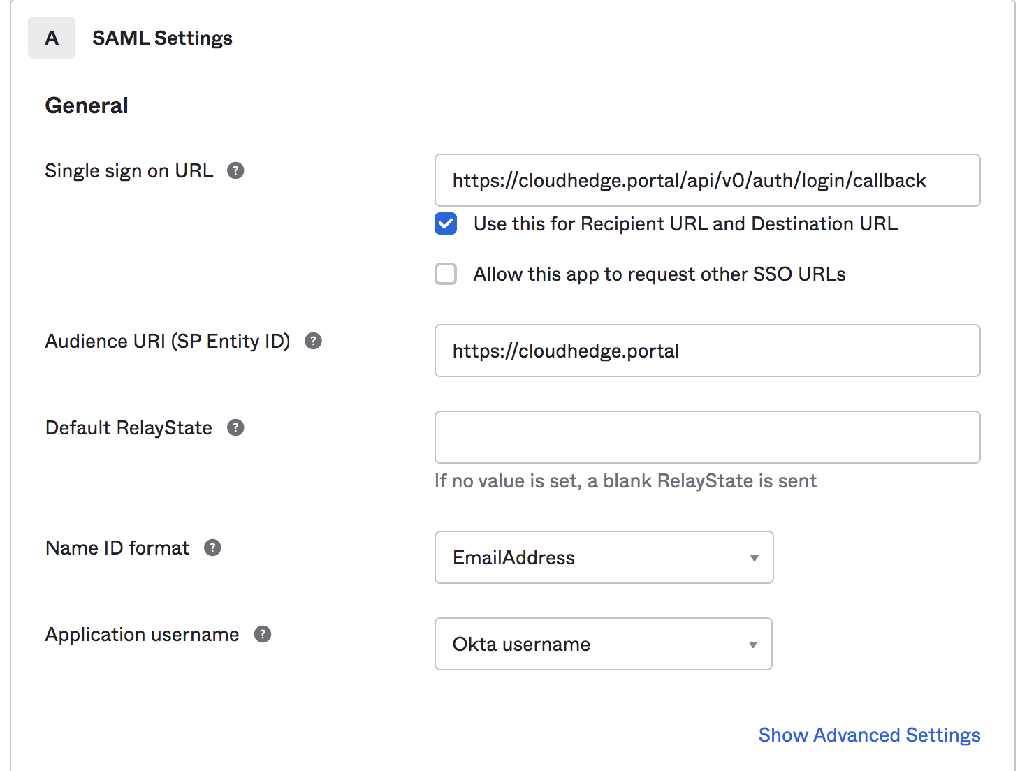 Okta Configure SAML