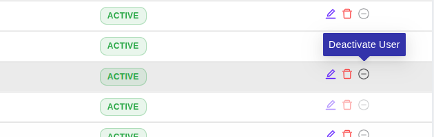 Mark User as inactive