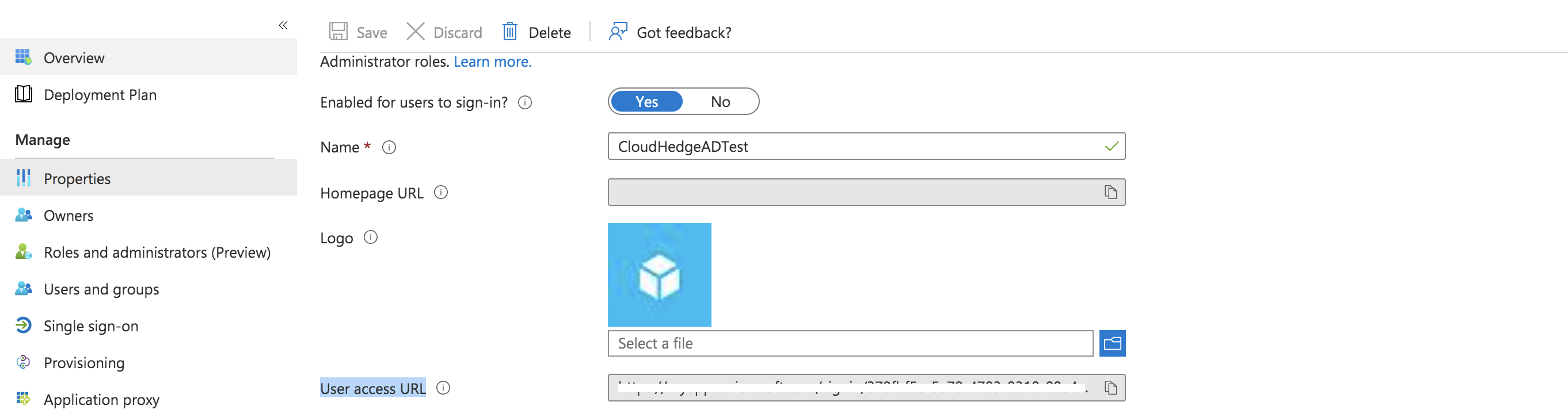 Azure-User-access-url