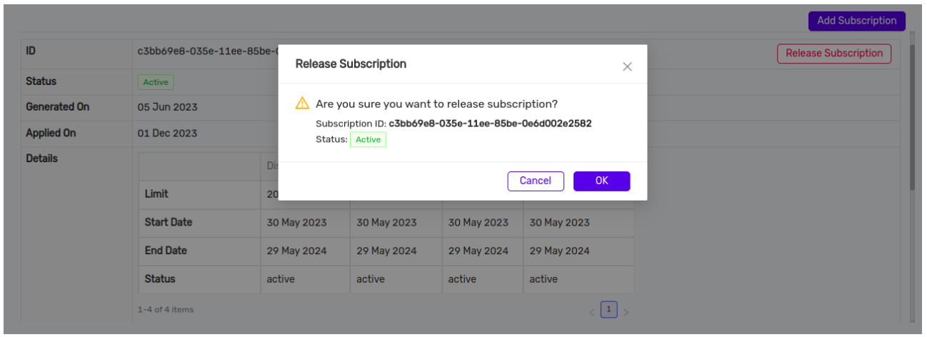 Release Subscription