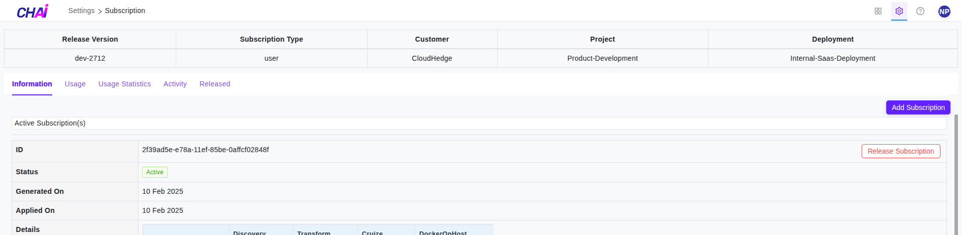 Manage Subscriptions