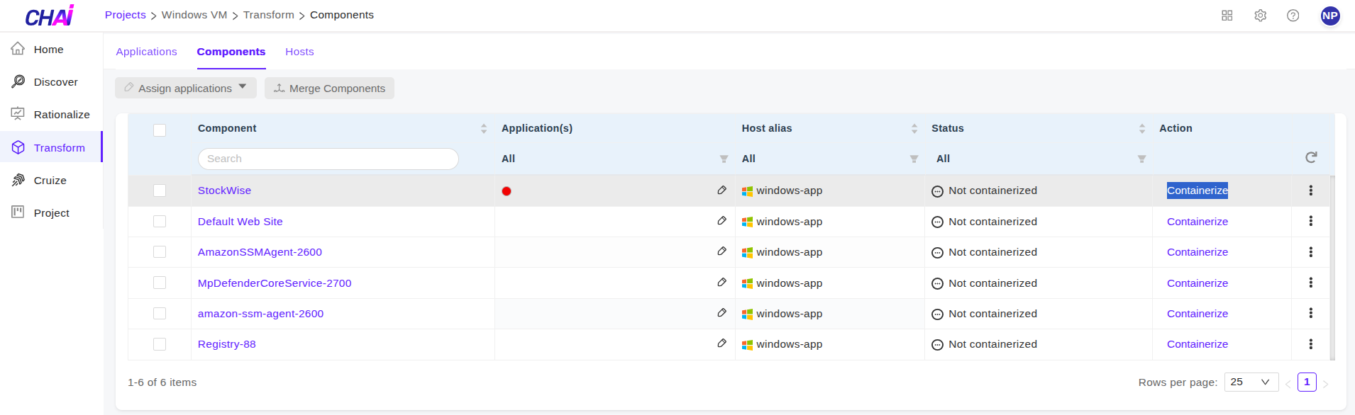 Containerize Image Button