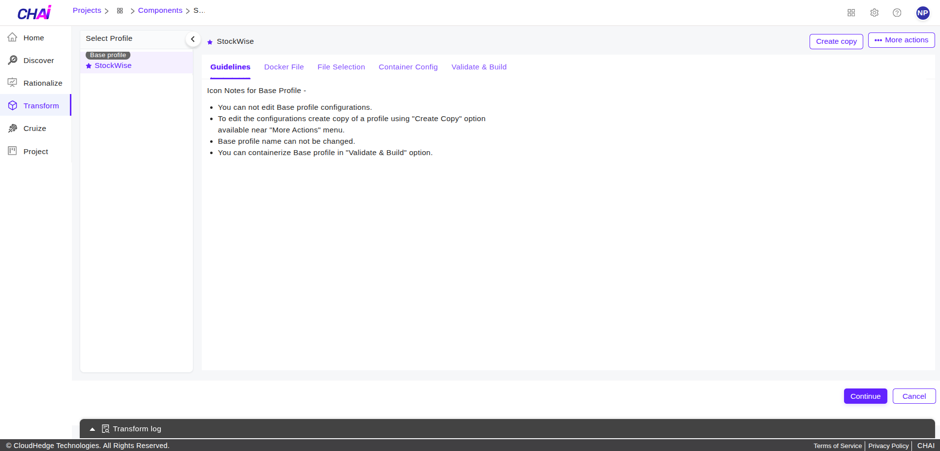 Build Container Image Button