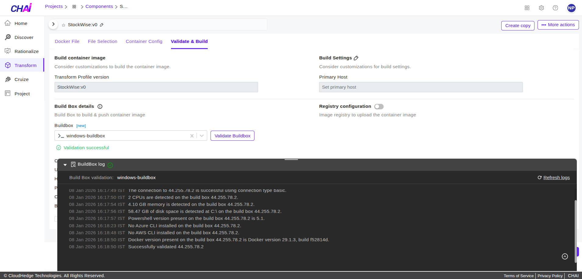 Validate Windows Buildbox
