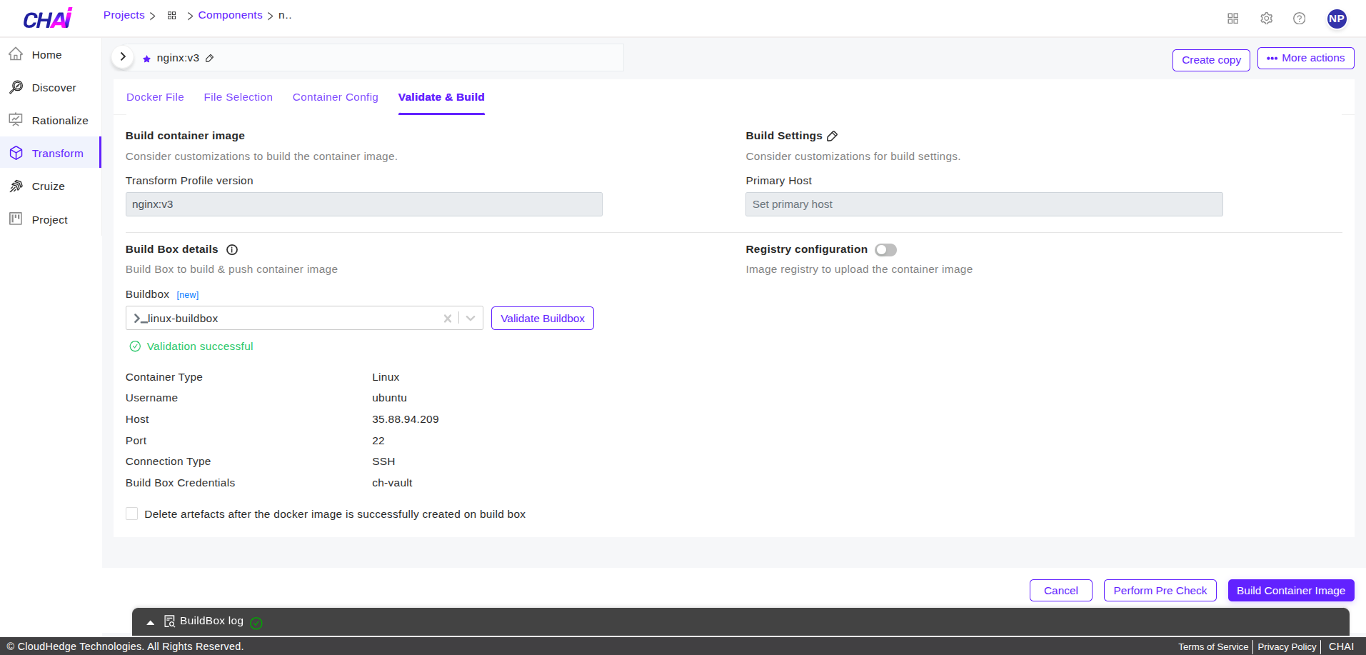 Validate & Build