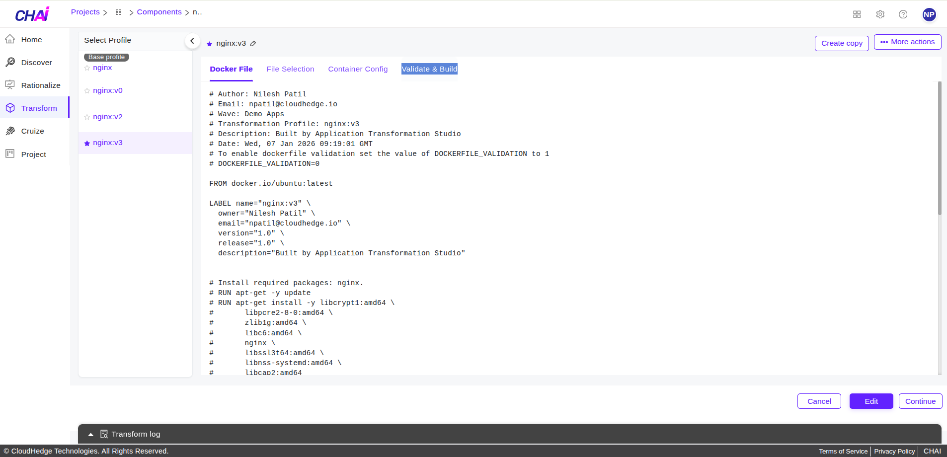 Validate & Build